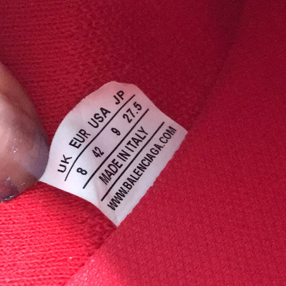 New Authentic bBalenciaga Red Sock Sneakers. size 9 - Picture 11 of 11